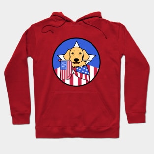 America Puppy 4th of July Patriotic Hoodie